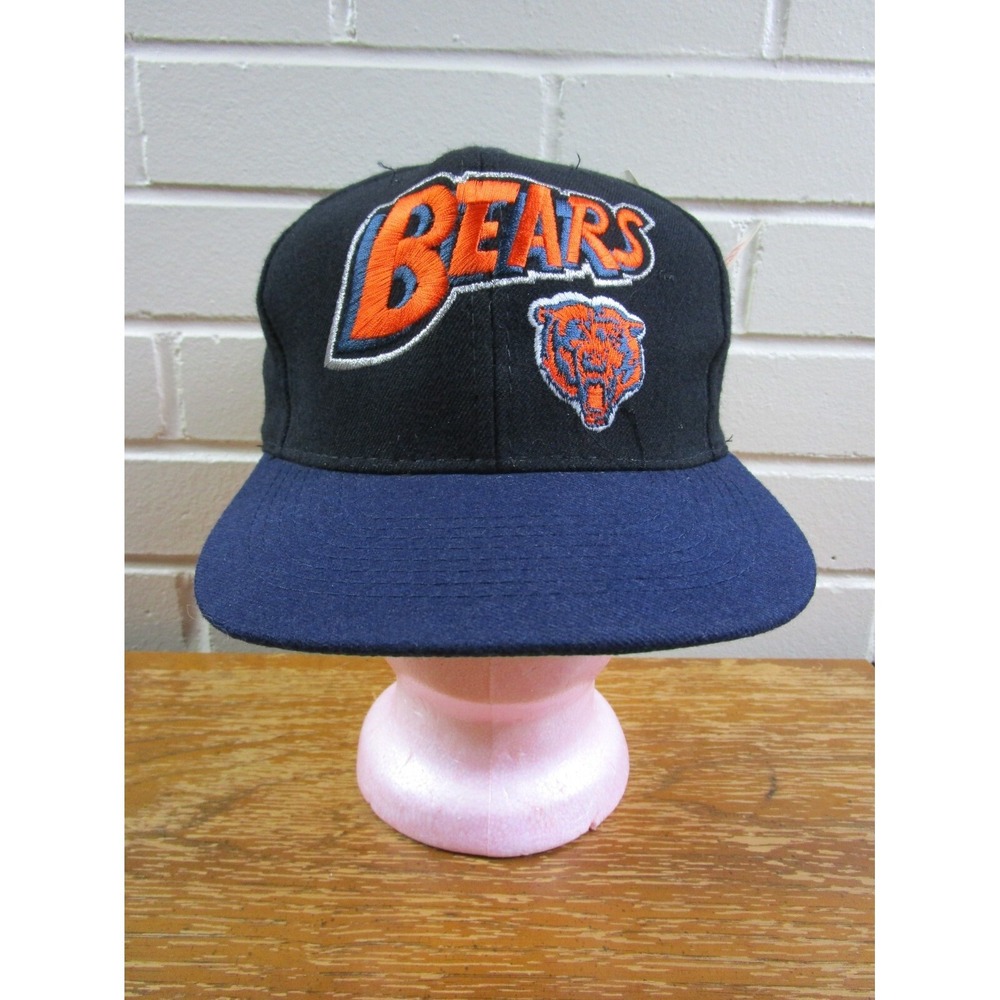 Vintage 90s Chicago Bears Wool Snapback Hat Cap American Needle NFL